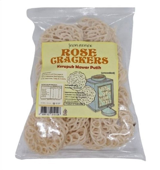 Java White Rose Crackers - Krupuk Mawar Putih Uncooked 200g