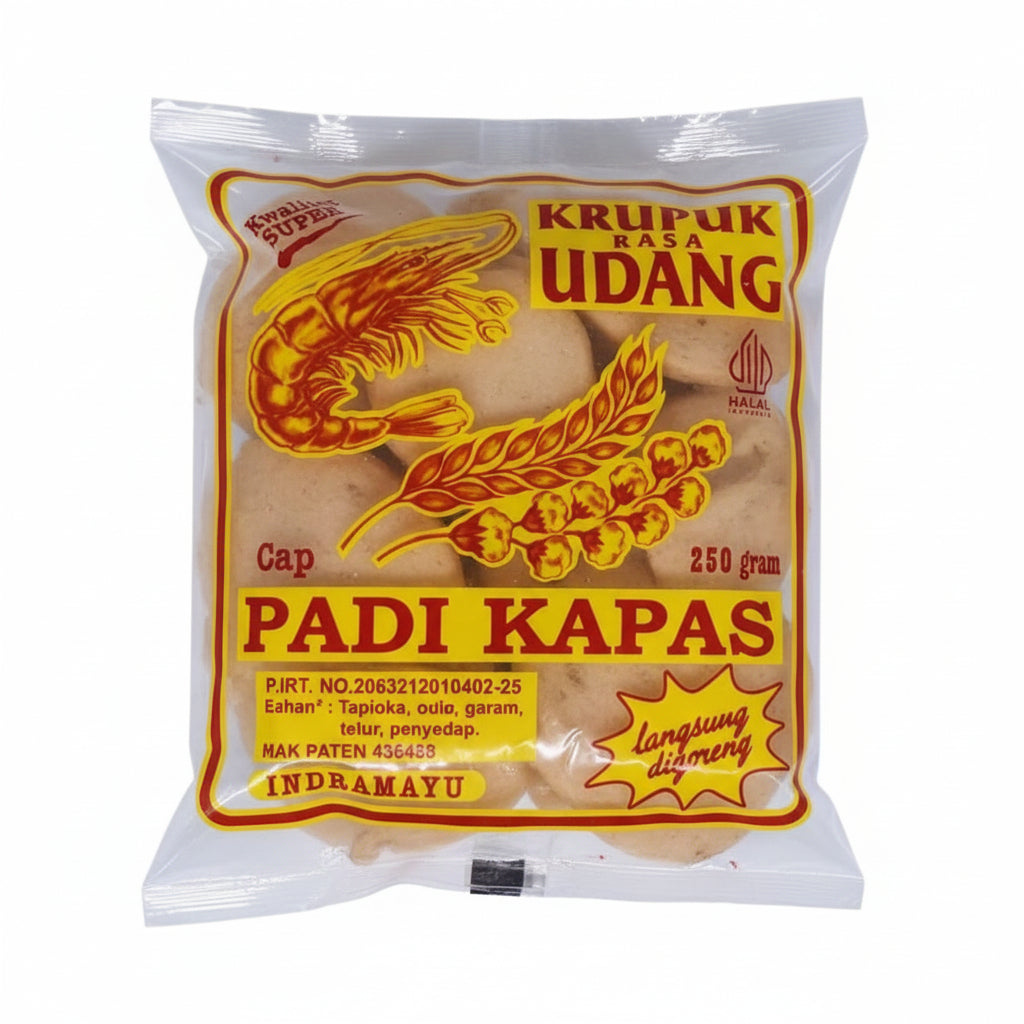 Padi Kapas Shrimp crackers - Krupuk udang uncooked 250g
