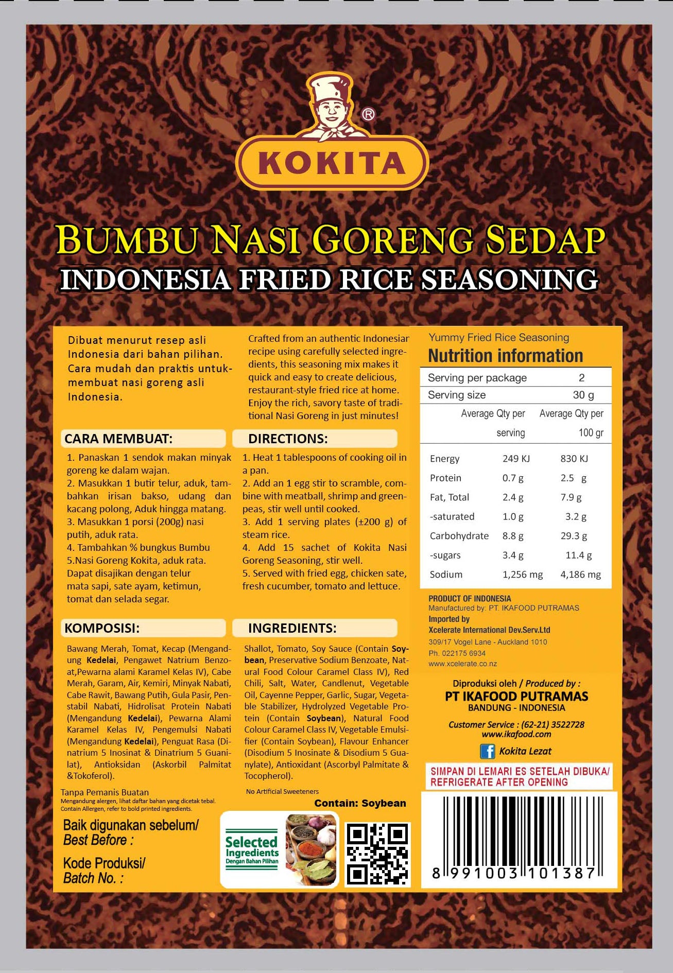 Kokita Fried Rice Nasi Goreng Seasoning Paste – Authentic Indonesian Flavour