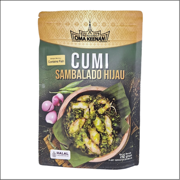 Oma Keenan Green chili squid sambal-Cumi sambal lado 250g