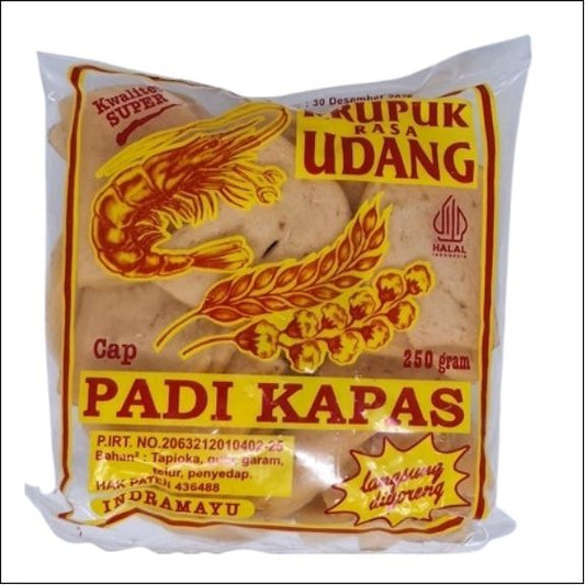 Padi Kapas Shrimp crackers -Krupuk udang uncooked 250g